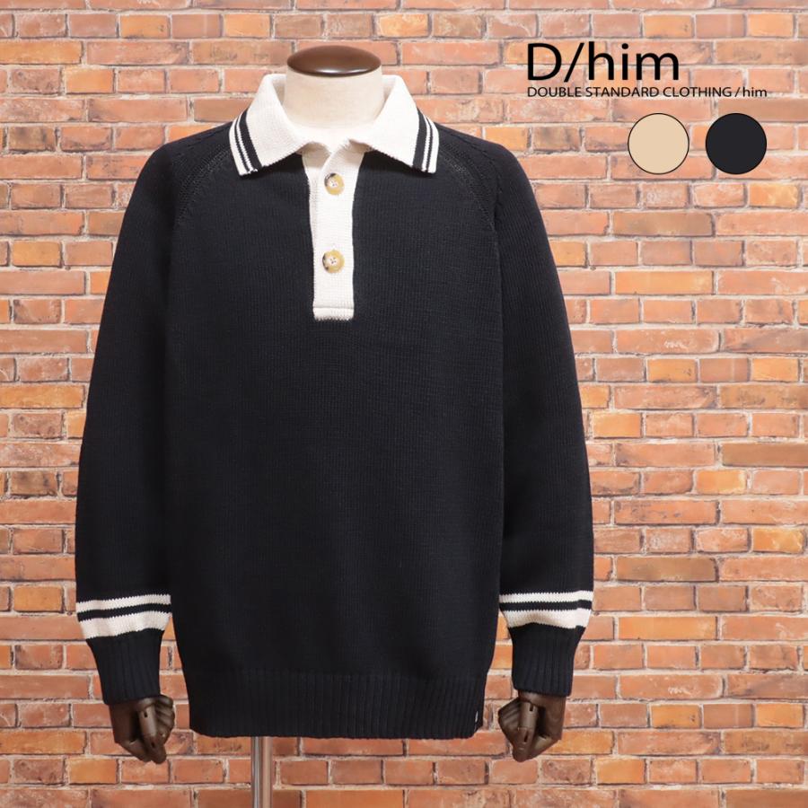DOUBLE STANDARD CLOTHING D/him 長袖ニットポロ 0709-040-221