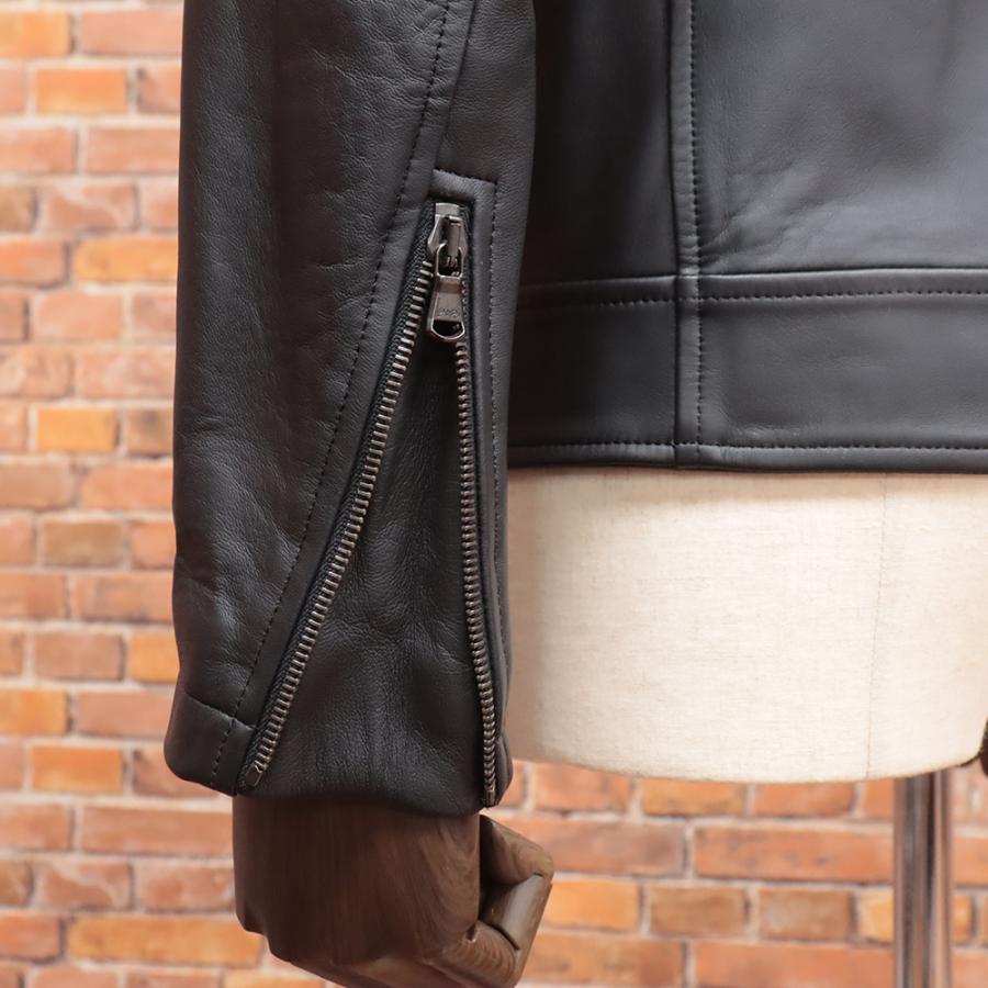 【イタリア製】本革　MA-1 レザー　ブルゾン　羊革　 ライダース ジャケット 19006_a.jpg