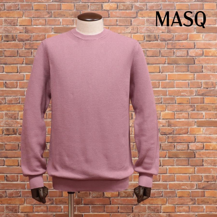 期間限定ポイント5倍】秋冬 MASQ 長袖ニット イタリア製 クルーネック  