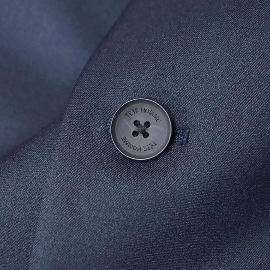 TETE HOMME ダークグレー チェスターコート TETE HOMME 24秋冬 チェスターコート 1024691021 ストレッチ