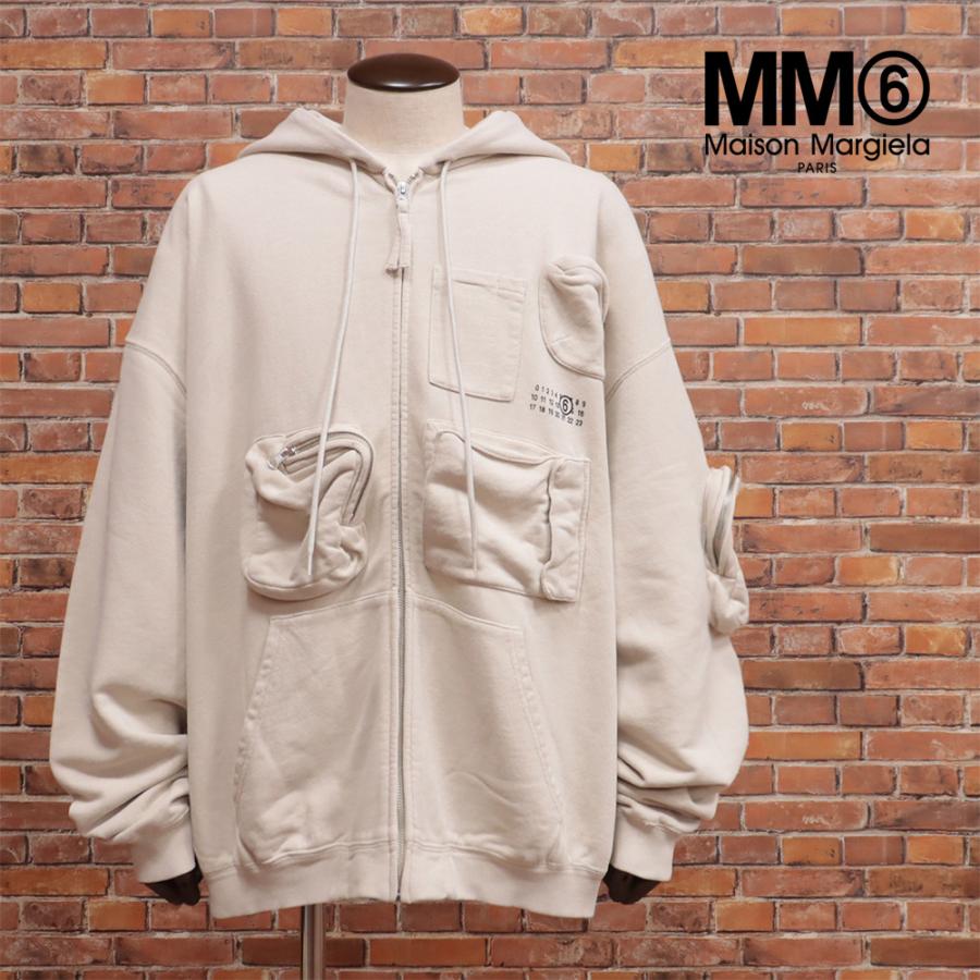 新品同様⭐︎MM6 Maison Margiela パーカー　白 MM6 パーカー Maison Margiela(エムエムシックス メゾン