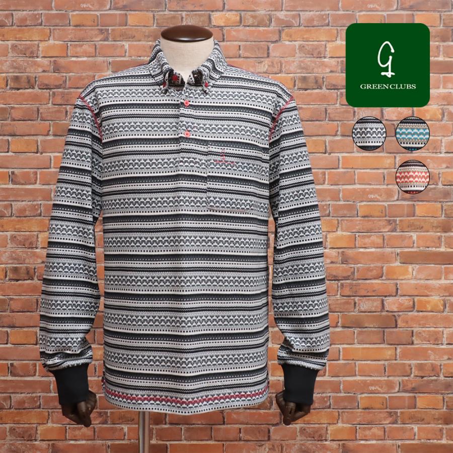 期間限定ポイント5倍】秋冬 GREENCLUBS 長袖ポロシャツ チェック