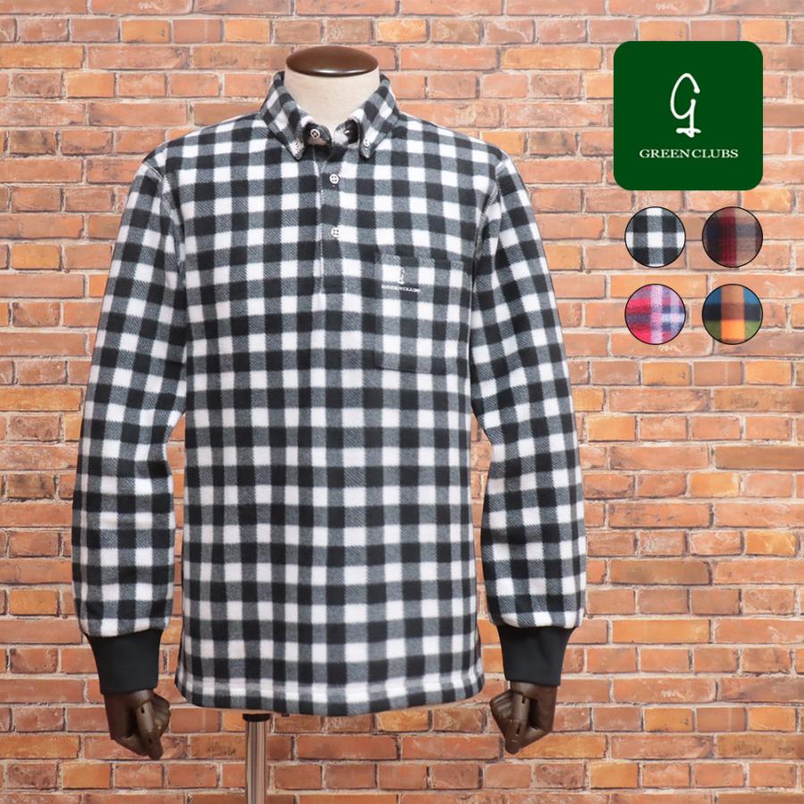 グリーンクラブ 秋冬 GREENCLUBS 長袖ポロシャツ フリース ふわふわ