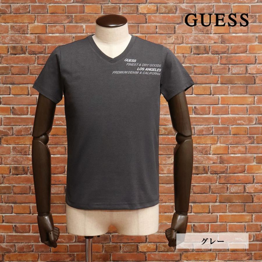 【期間限定P15倍 閉店SALE】GUESS 半袖Tシャツ KM2K8424 ポリエステル ストレッチ Vネック ロゴ プリント カジュアル スポーツ トレーニング メンズ ゲス | GUESS | 03