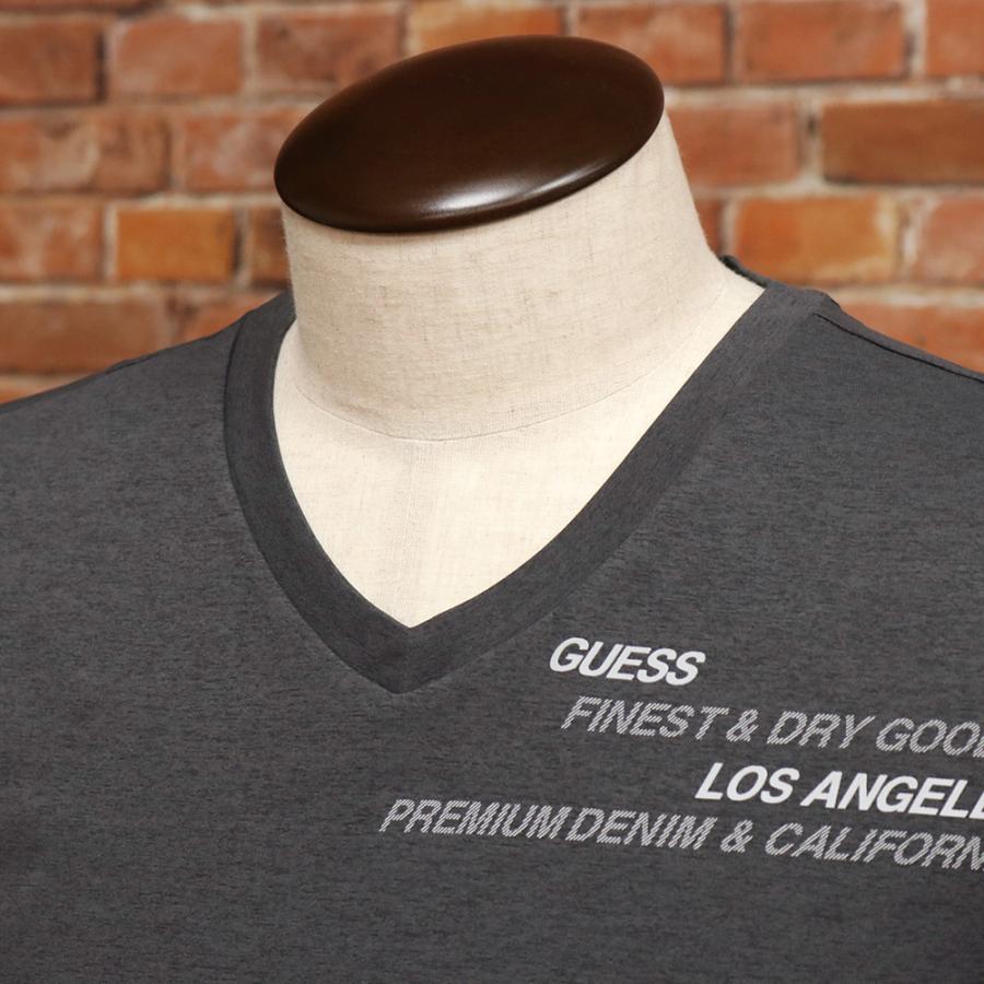 【期間限定P15倍 閉店SALE】GUESS 半袖Tシャツ KM2K8424 ポリエステル ストレッチ Vネック ロゴ プリント カジュアル スポーツ トレーニング メンズ ゲス | GUESS | 05