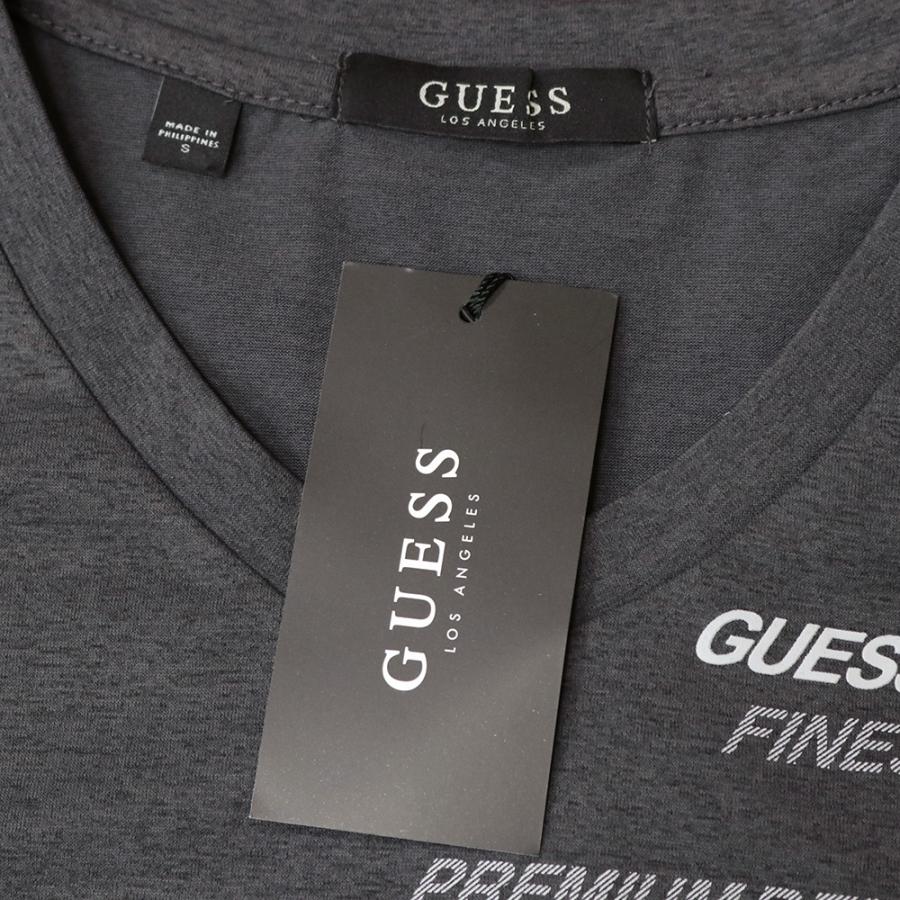 【期間限定P15倍 閉店SALE】GUESS 半袖Tシャツ KM2K8424 ポリエステル ストレッチ Vネック ロゴ プリント カジュアル スポーツ トレーニング メンズ ゲス | GUESS | 08