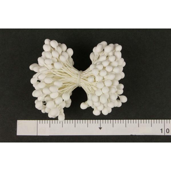 アートフラワー資材ペップ（花芯） P107 素玉ペップ 5号 両付き 白 1束