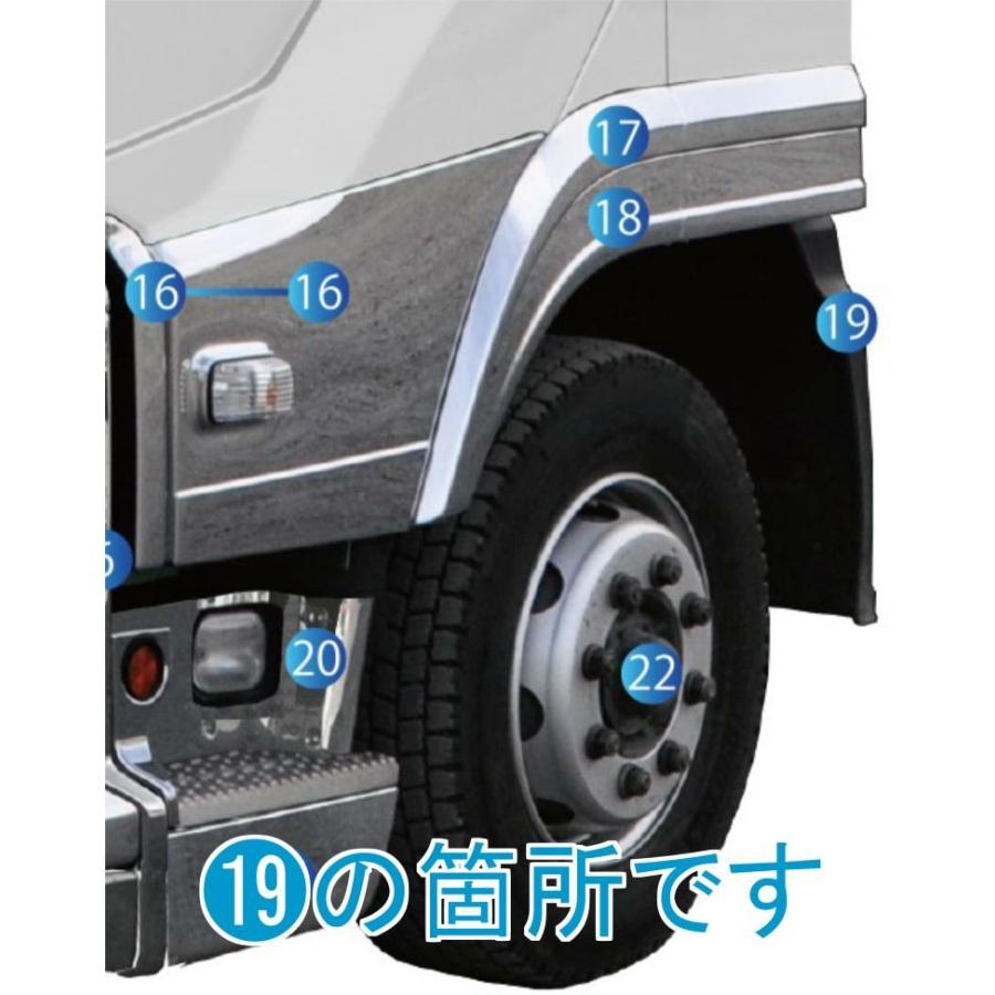 GIGA BW メッキ マッド ガード カバー LR セット イスズ 大型 ギガ