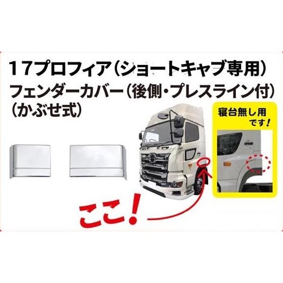 BW 純正 プレスライン タイプ メッキ フェンダーカバー 後側 RLセット