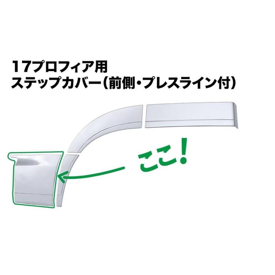 BW 純正 プレスライン 対応 メッキ ステップ カバー 前側 RL 17
