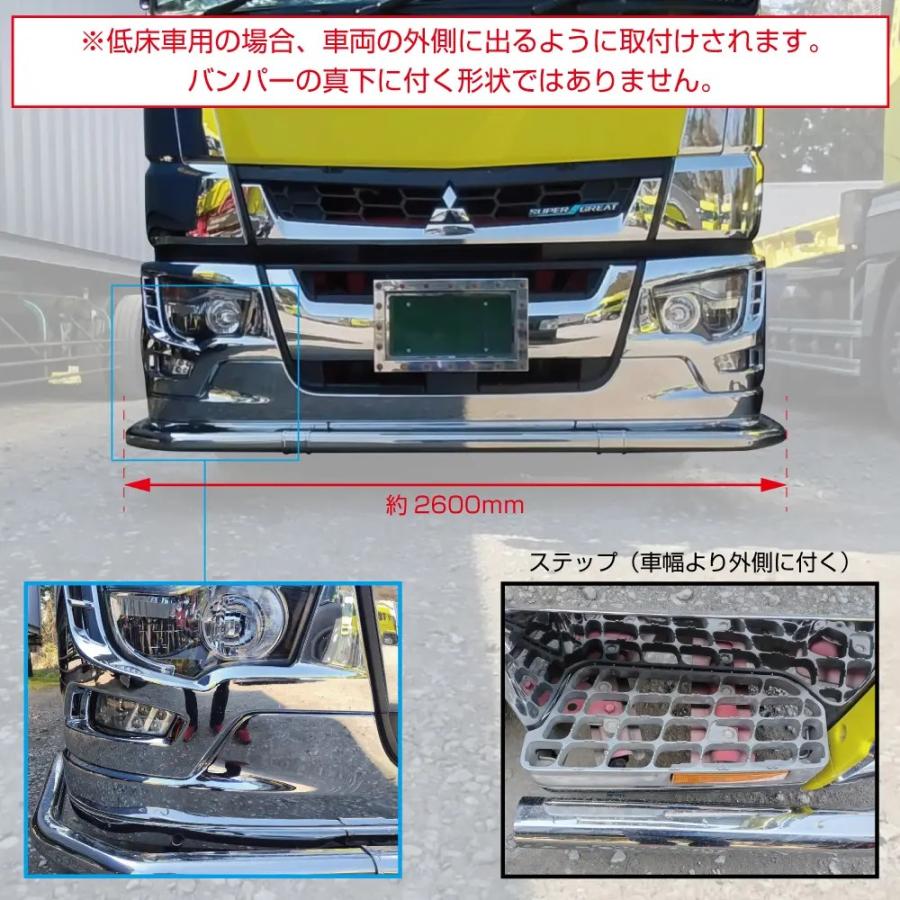 ジェットイノウエ JET ステンレス 8角 パイプバンパー ローバー 3点