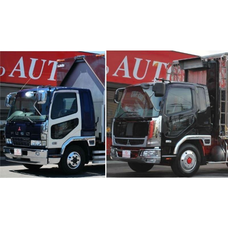 三菱ふそう 4トン車用のメッキフロントグリップ、左右（L/R）セット ジェットイノウエ JET メッキ フロント グリップ LR セット 三菱ふそう