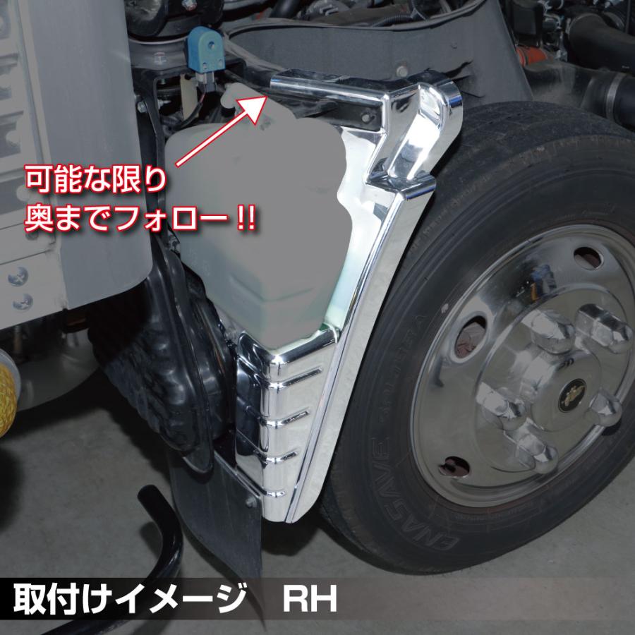 ジェットイノウエ JET メッキ マッドガード カバー LRセット 三菱
