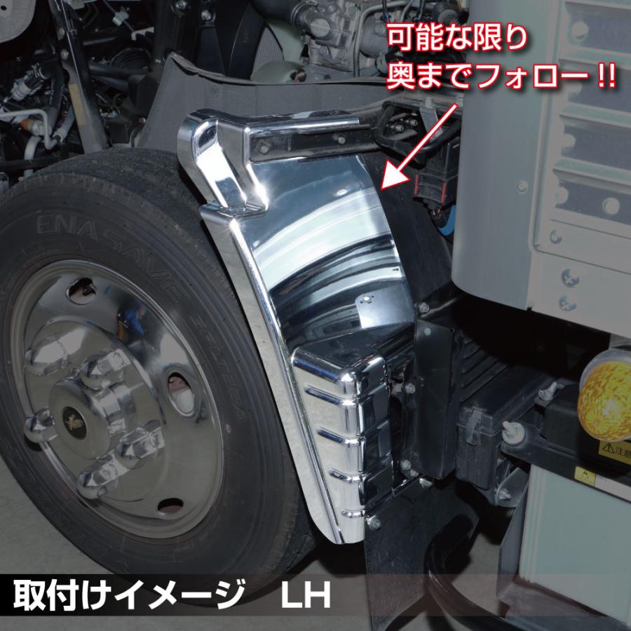 ジェットイノウエ JET メッキ マッドガード カバー LRセット 三菱