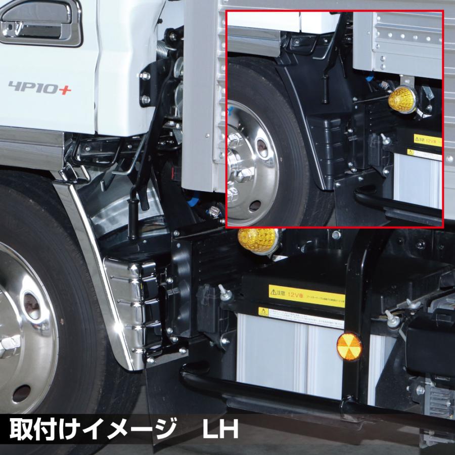 ジェットイノウエ JET メッキ マッドガード カバー LRセット 三菱