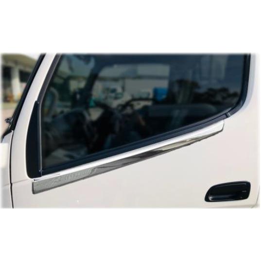 ATS メッキ ドアウィンド モールカバー L/R 貼付け取付 日野 2トン