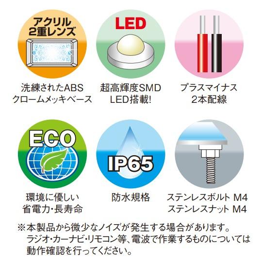 日本ボデーパーツ工業 JB 激光 LED 角 ＼＼ mini ／／ マーカー 12V