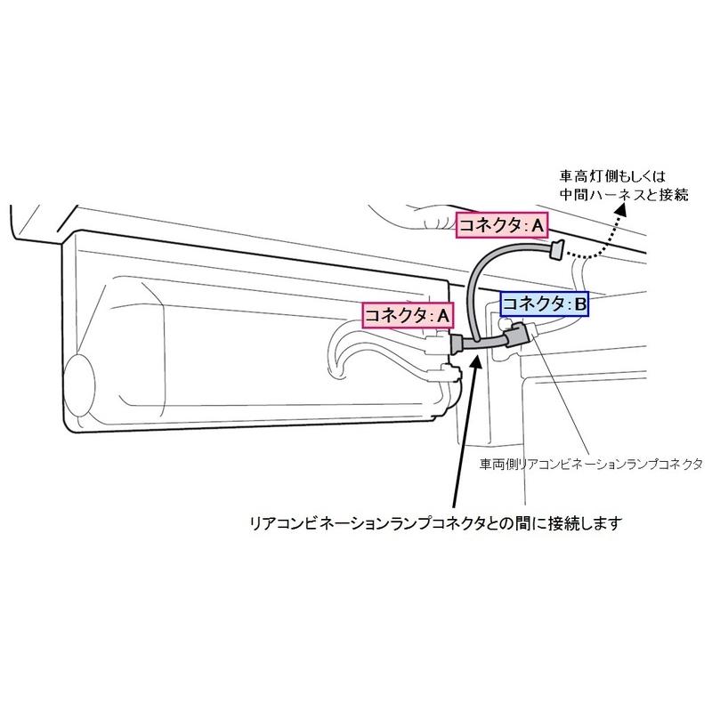 花魁JAPAN 花魁 LED 車高灯用 分岐 ハーネス トラック OHL-HNB 2本