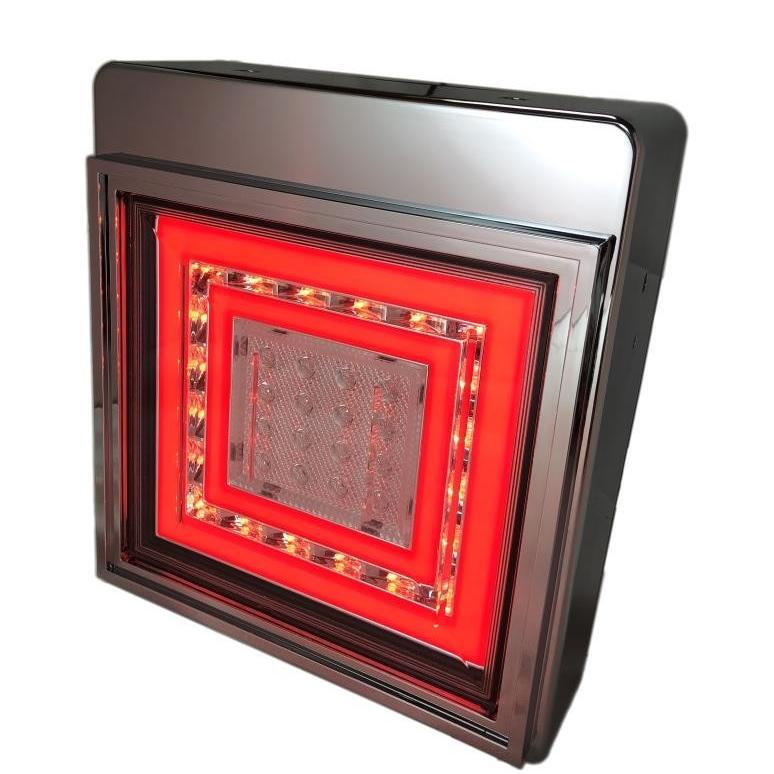 花魁JAPAN 花魁 角 フル LED テールランプ レッド クリア ブレーキ 