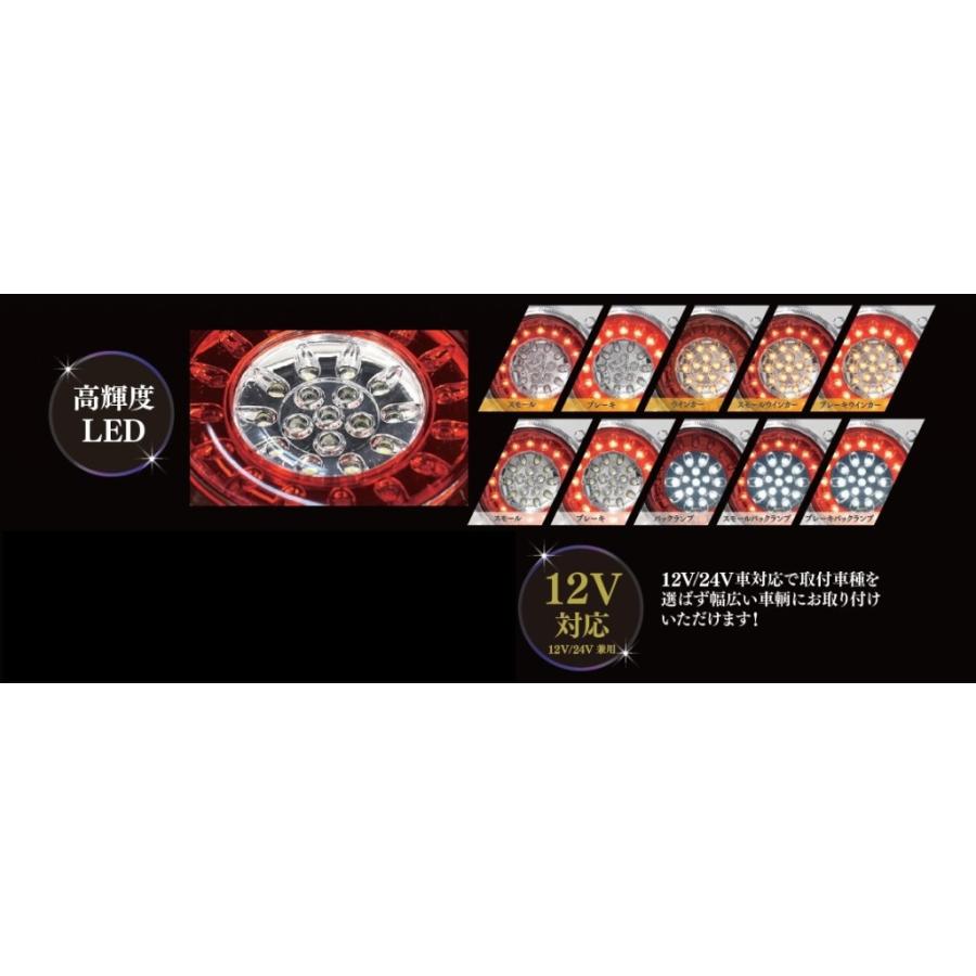 花魁JAPAN 花魁 32 LED テール スモールサイズ レッド クリア ブレーキ