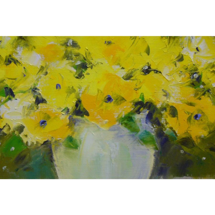 絵画 油絵 青木今陽 肉筆油絵  手淡い色合いの 薔薇の花 絵画 油絵 青木今陽 肉筆油絵 黄色い薔薇の花 F4 送料無料 : アート