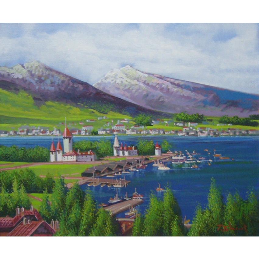 絵画 油絵 竹内敏彦 肉筆油絵 風景画 シュピーツ F8 送料無料 絵画 油絵 竹内敏彦 肉筆油絵 風景画 シュピーツ F8 送料無料