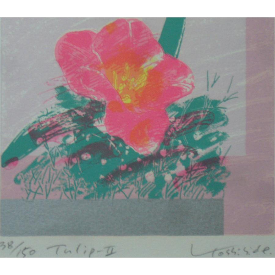 絵画 作者不詳 版画 リトグラフ シルクスクリーング 花 送料無料