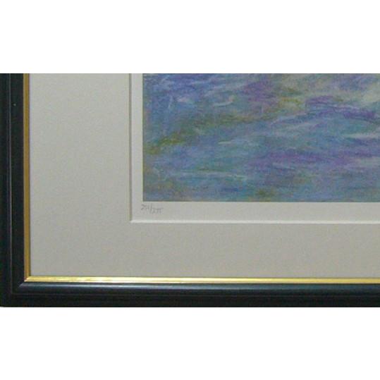 絵画 作者不詳 版画 リトグラフ 広々とした海 ヨット 送料無料