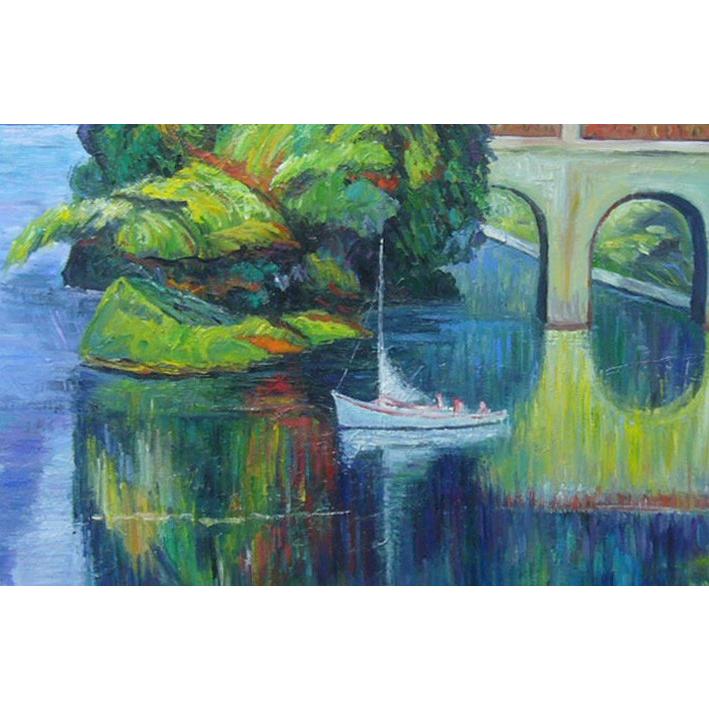 田村隆枝 絵画 油絵 肉筆油絵 風景画 静寂 陽光 F20 送料無料 【公式通販】