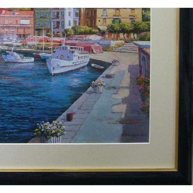 絵画 ハワード バーレンズ アートポスター 地中海の港 送料無料 