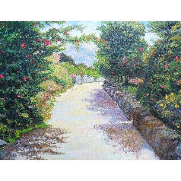絵画 油絵 田村隆枝 手書き油絵 点描画 F20 : アートフジ - 通販