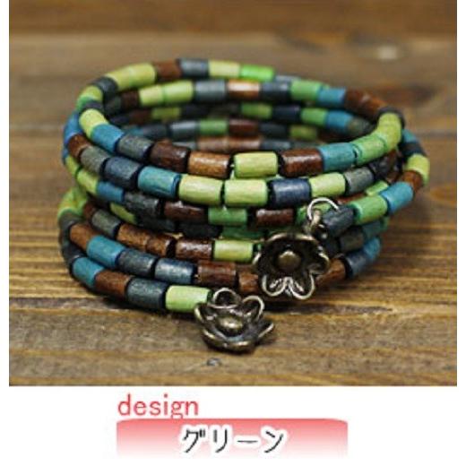 SALE 5連に見えるウッドブレス ブレスレット アクセサリー レディース