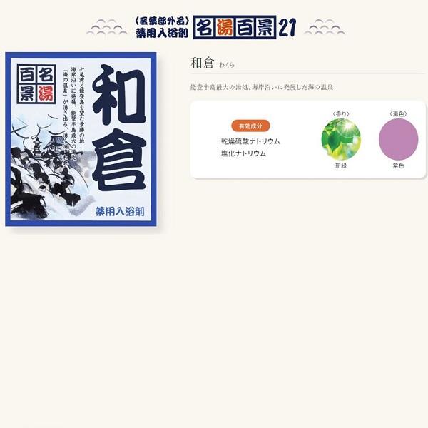 薬用入浴剤 名湯百景21箇所めぐり 各1包・計21包セット 日本製  