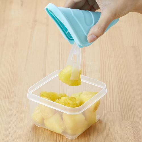 ふたがトングになる保存容器 350ml ピンク ミントブルー キッチン