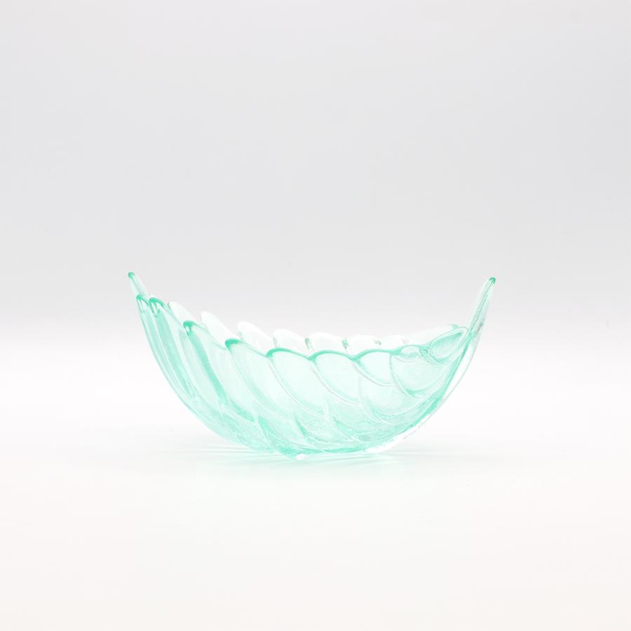 SALE ガラスリーフボウル ライムグリーン シーグリーン アクアブルー