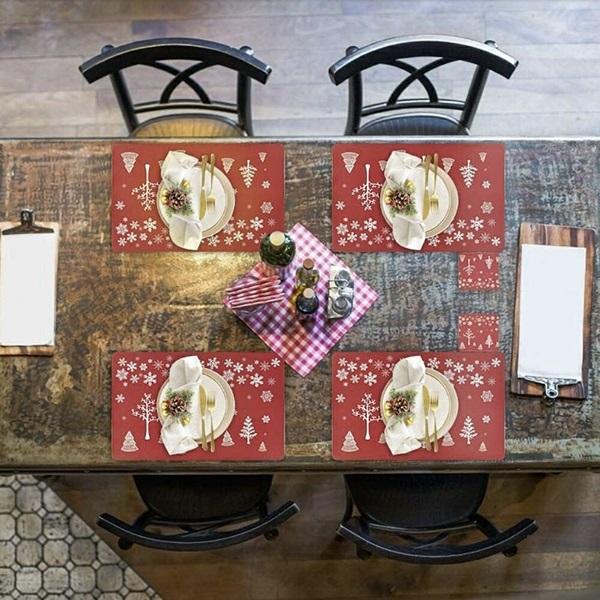 SIMLA キルティングランチョンマット ワインレッド フランス製6枚 SIMLA キルティングランチョンマット ワインレッド フランス製6枚