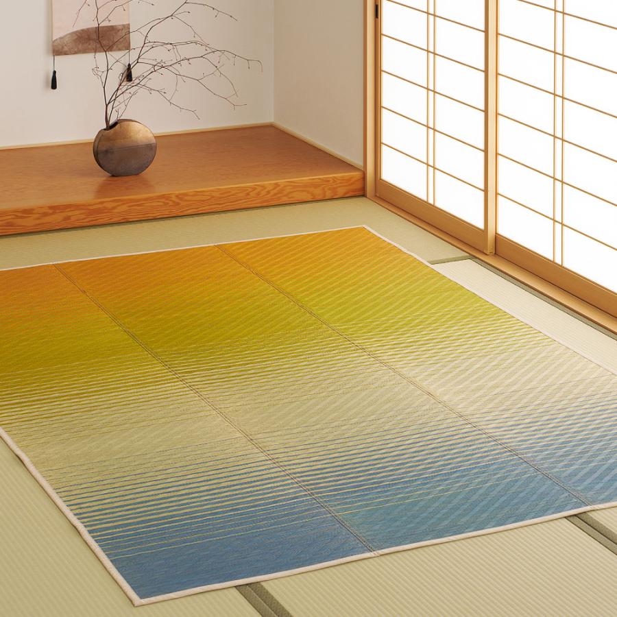 HAGiHARA（萩原） い草ラグ（裏貼り） 彩風 いろかぜ 約180×180cm