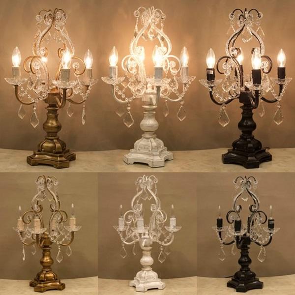 全国無料，お買い得 ガラスシャンデリア 4灯 テーブルランプ