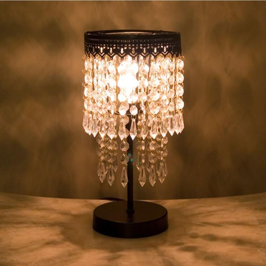 LED電球対応☆ガラスシャンデリア☆4灯テーブルランプ