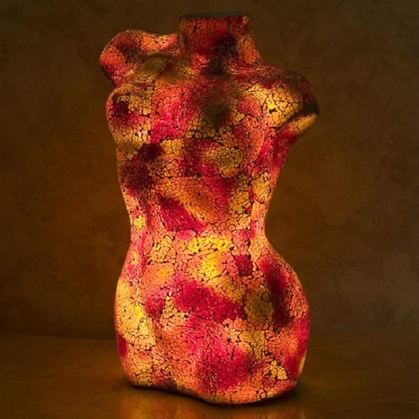 ミルグラス モザイク トルソーランプ マルチ 照明 電球 卓上ライト