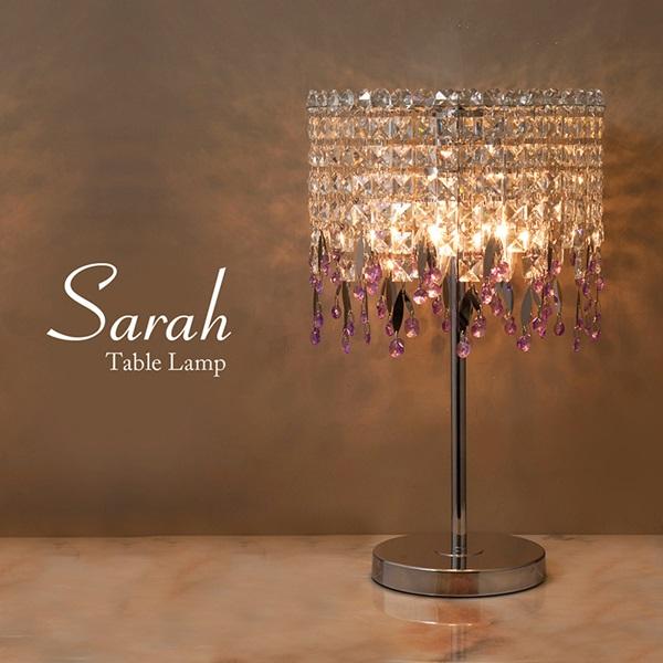 クリスタル テーブルランプ SARAHサラ（3灯） LED対応可 E12/40W水雷型