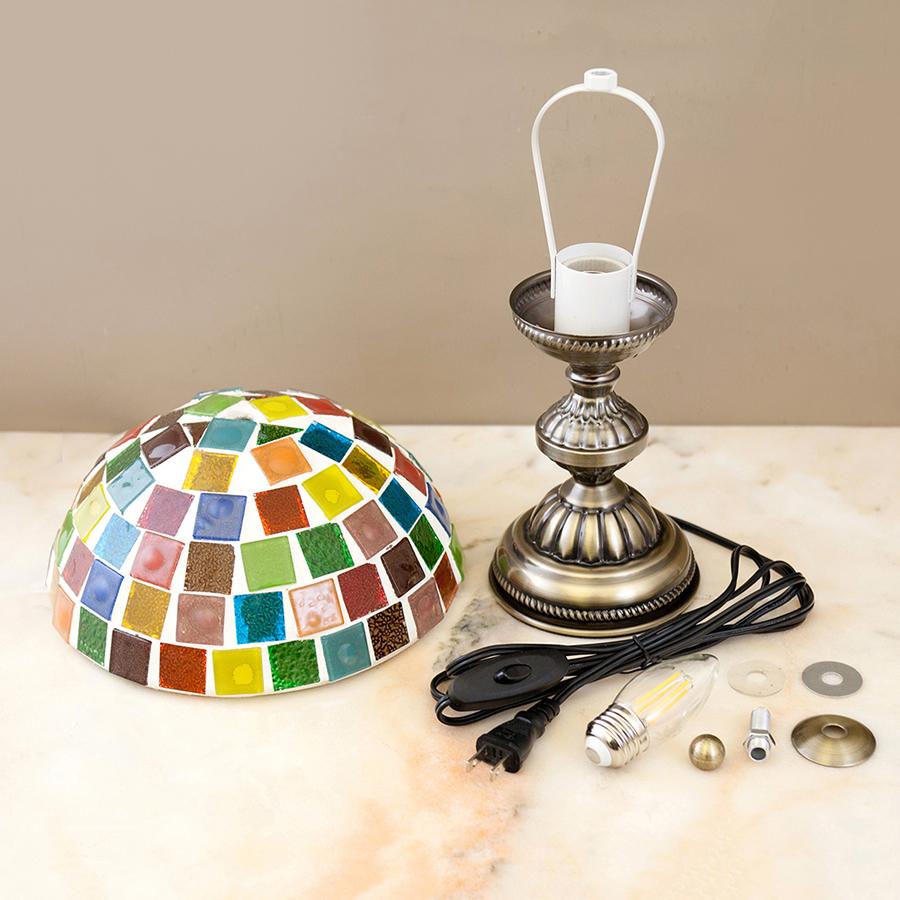 LED電球付属】ジョルダン モザイクテーブルランプ 照明 電球