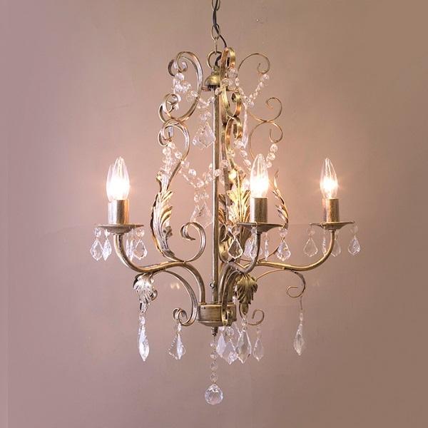 5灯シャンデリア Sophia ソフィア ダークゴールド クリーム LED電球  