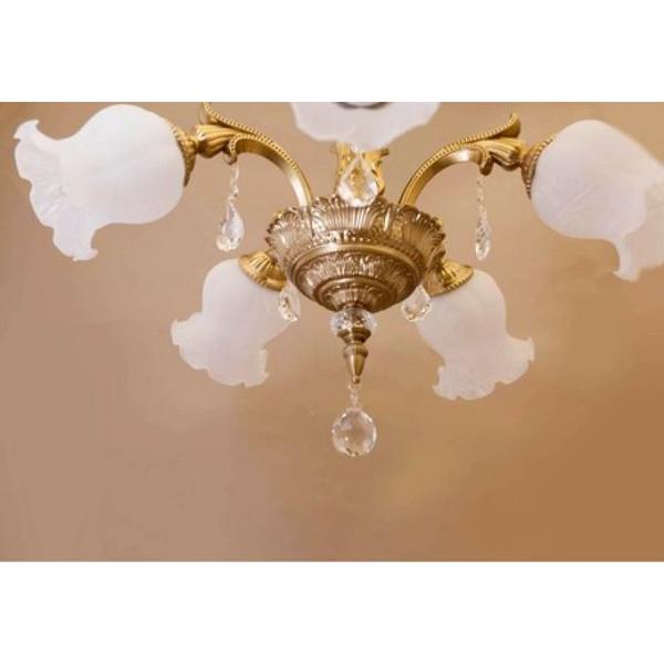 ミルクガラス　クラシカル5灯シャンデリア クラシカルシャンデリア 5灯 グレース II LED電球対応可 家具