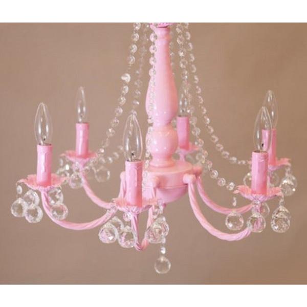 クリスタルガラス シャンデリア［BESSI ベッシー（6灯）］アンティーク 照明 クリスタルガラス シャンデリア BESSI ベッシー（6灯）ピンク ホワイト