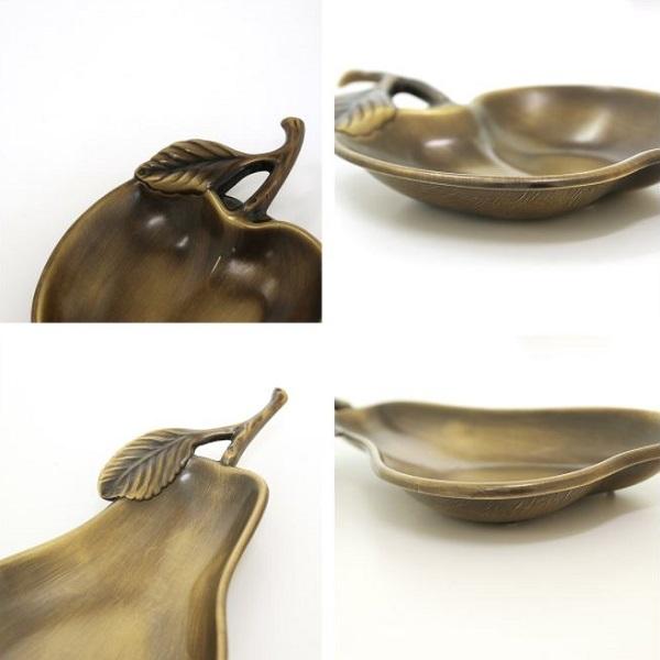 SALE イタリアザマック トレイ リンゴ 洋梨 トレー ブラス 真鍮