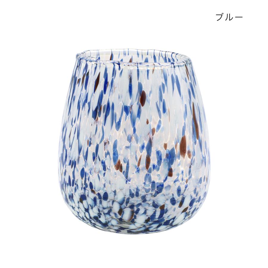 マーブルグラス フラワーベース ブルー ゴールド インテリア雑貨 花瓶