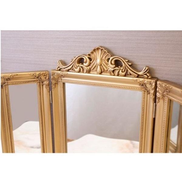 Newチャーチルウッド【三面鏡】 家具 インテリア ミラー 卓上ミラー