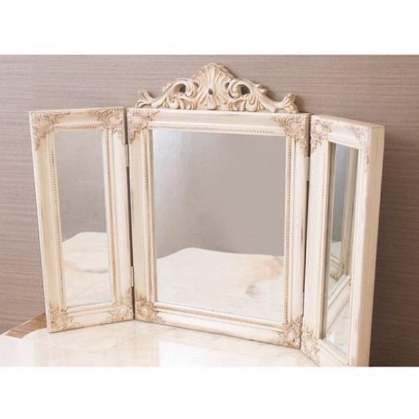 Newチャーチルウッド【三面鏡】 家具 インテリア ミラー 卓上ミラー