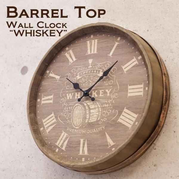バレルトップウォールクロック WHISKEY BEER 壁掛時計 インテリア